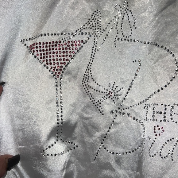 (EUC) SUPER CUTE WHITE SATIN ROBE FOR THE BRIDE TO BE. SZ S - Picture 4 of 6